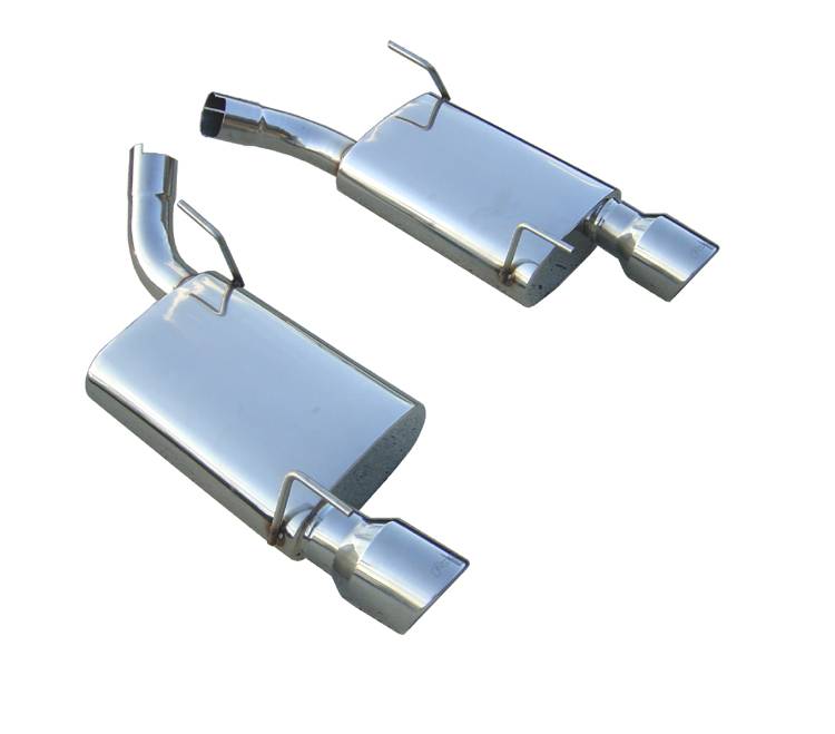 Pypes Performance Exhaust SFM60VS Violator Series Axle Back Muffler System 05-10 Mustang GT and Shelby Split Rear Dual Exit Hardware/4 in Polished Tips Incl Polished 304 Stainless Steel Pypes Exhaust - Truck Part Superstore