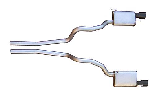 Pypes Performance Exhaust SFM62VB Cat Back Exhaust System 05-10 Mustang V8 Split Rear Dual Exit 2.5 in Intermediate Pipe And Tailpipe Violator Muffler/Hardware/4 in Black Tips Included Natural 409 Stainless Steel Pypes Exhaust - Truck Part Superstore