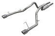 Pypes Performance Exhaust SFM66 Cat Back Mid Muffler Exhaust System 05-10 Mustang GT Split Rear Dual Exit 2.5 in Intermediate And Tail Pipe M80 Mufflers/Hardware/4 in Polished Tips Incl Natural Finish 409 Stainless Steel Pypes Exhaust - Truck Part Superstore