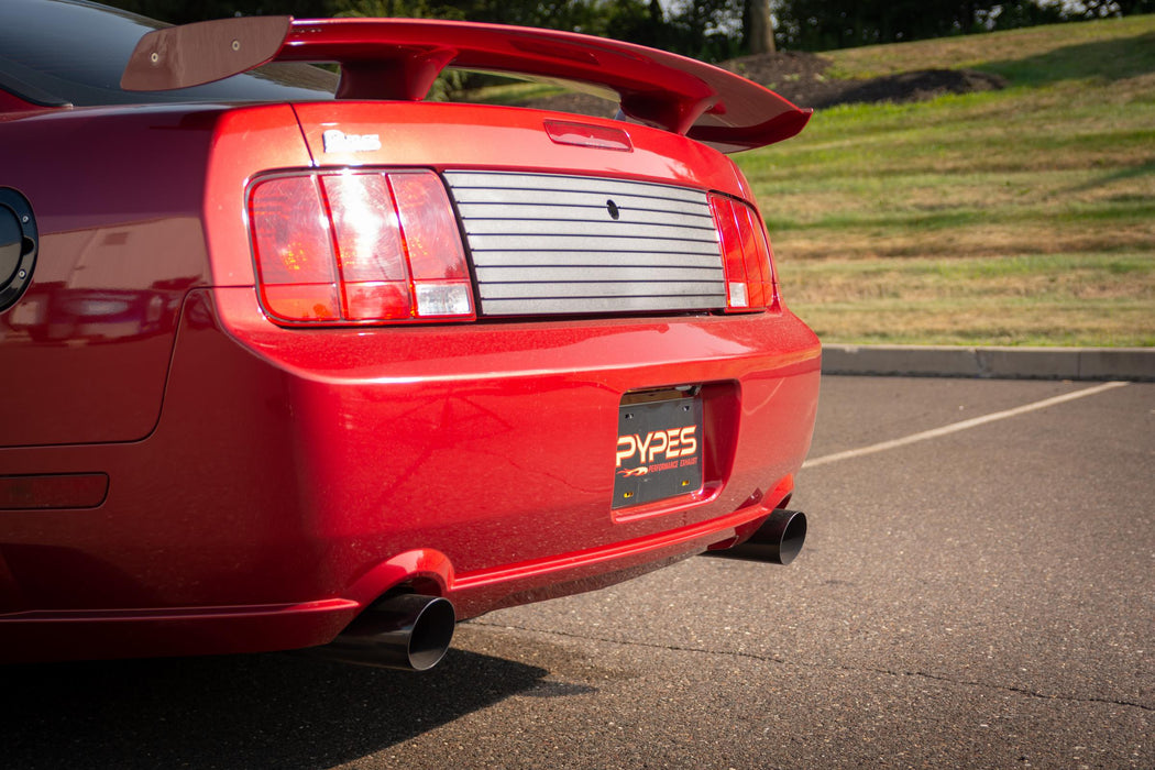 Pypes Performance Exhaust SFM66M Cat Back Exhaust System 05-10 Mustang GT Split Rear Dual Exit 2.5 in Intermediate And Tail Pipe M80 Muffler/Hardware/4 in Polished Tips Incl Natural Finish 409 Stainless Steel Pypes Exhaust - Truck Part Superstore