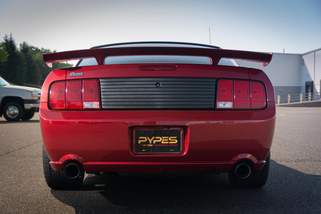 Pypes Performance Exhaust SFM66M Cat Back Exhaust System 05-10 Mustang GT Split Rear Dual Exit 2.5 in Intermediate And Tail Pipe M80 Muffler/Hardware/4 in Polished Tips Incl Natural Finish 409 Stainless Steel Pypes Exhaust - Truck Part Superstore