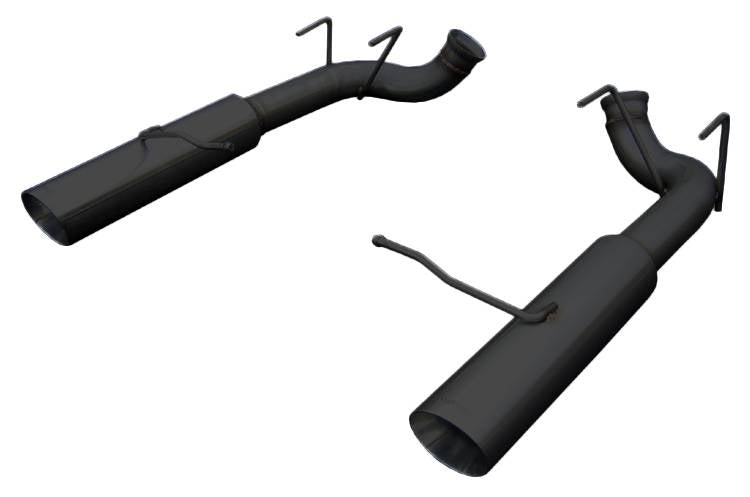 Pypes Performance Exhaust SFM79MSB Pype Bomb Series Axle Back Exhaust System 11-14 Mustang V6 Split Rear Dual Exit 4 in Black Tips Hardware Not Incl Black Finish 304 Stainless Steel Pypes Exhaust - Truck Part Superstore