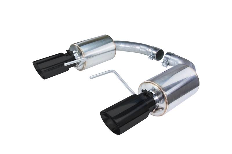 Pypes Performance Exhaust SFM82MSB Axle Back Exhaust 15-17 Mustang GT Split Rear Dual Exit 3 in Black Tips Hardware Included Polished 304 Stainless Steel Pypes Exhaust - Truck Part Superstore