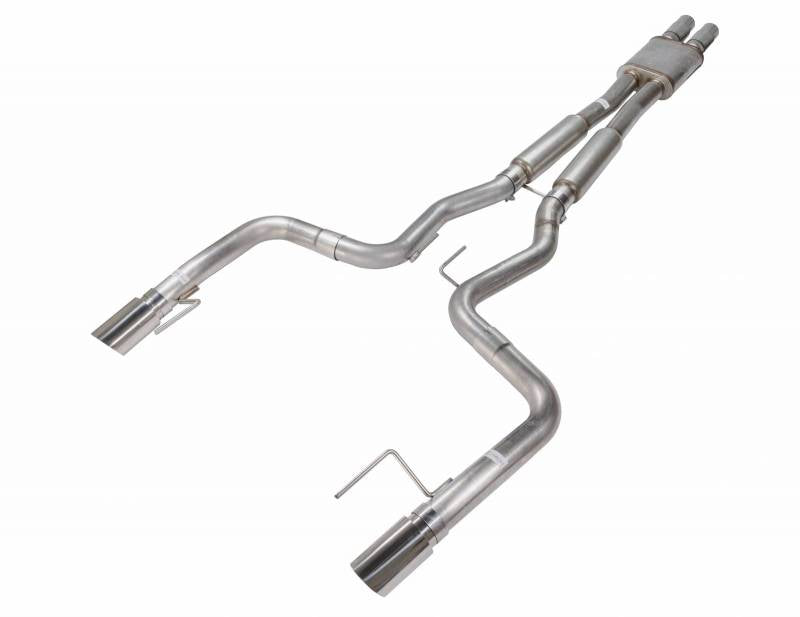 Pypes Performance Exhaust SFM83MX Cat Back Exhaust System 15-17 Mustang GT 3 in Diameter Split Rear Dual Exit 4 in Polished Tips Hardware Included X-Box Muffler Natural 409 Stainless Finish Pypes Exhaust - Truck Part Superstore