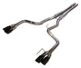 Pypes Performance Exhaust SFM87MHB Cat Back Exhaust System 18-Pres Mustang GT Split Rear Quad Exit 3 in Quad 304 Stainless Steel Black Coated Tips Incl Hardware/Mid Muffler/H-Pipe 409 Stainless Steel Natural Finish Pypes Exhaust - Truck Part Superstore