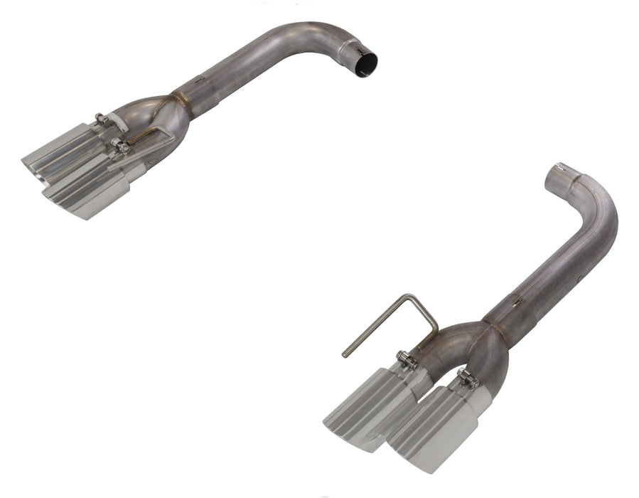 Pypes Performance Exhaust SFM88MS Axle Back Exhaust 18-Pres Mustang GT Split Rear Quad Exit 3 in Quad 304 Stainless Steel Tips Incl Hardware/Muffler Delete Pypes Exhaust - Truck Part Superstore