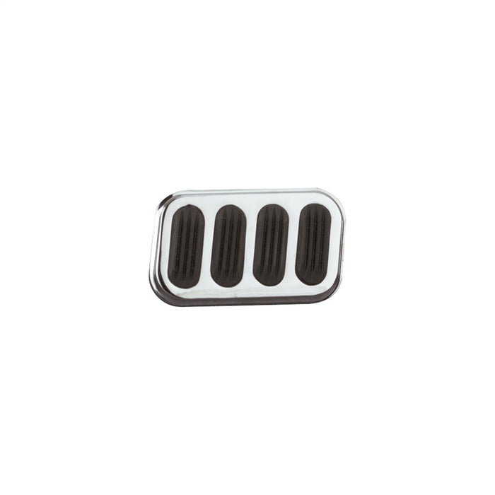 Lokar SG-6008 Brake Pedal Pad; Chrome Plated Steel; w/Rubber Insert; Steel; - Truck Part Superstore