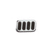 Lokar SG-6008 Brake Pedal Pad; Chrome Plated Steel; w/Rubber Insert; Steel; - Truck Part Superstore