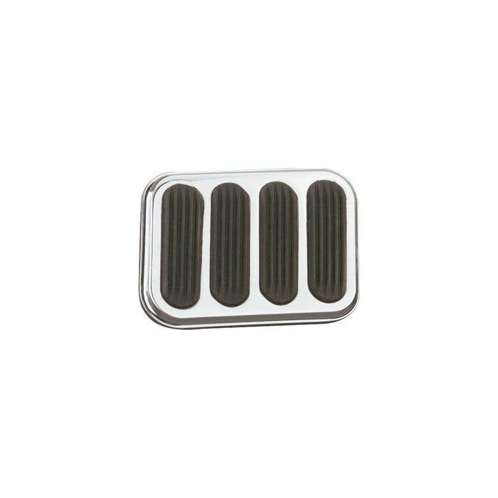 Lokar SG-6017 Brake Pedal Pad; Chrome Plated Steel; XL; w/Rubber Insert; Steel; - Truck Part Superstore