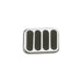 Lokar SG-6017 Brake Pedal Pad; Chrome Plated Steel; XL; w/Rubber Insert; Steel; - Truck Part Superstore