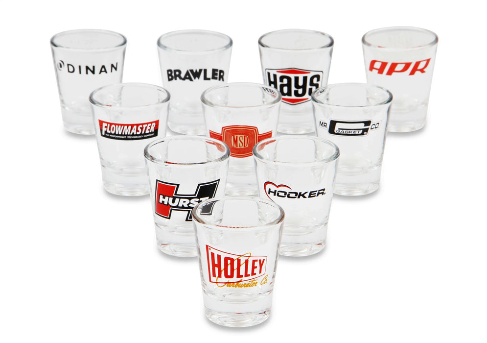 Holley 36-479 Shot Glass; 2 oz.; w/Vintage MSD Logo; Sold Individually; - Truck Part Superstore