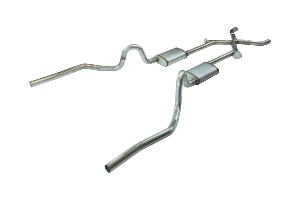 Pypes Performance Exhaust SGA16R Crossmember Back w/Xchange Exhaust System 70-71 GTO/68-72 442 Split Rear Dual Exit 2.5 in Intermediate And Tail Pipe w/Valance Cutouts Race Pro Mufflers/Hardware Incl Tip Not Incl Pypes Exhaust - Truck Part Superstore