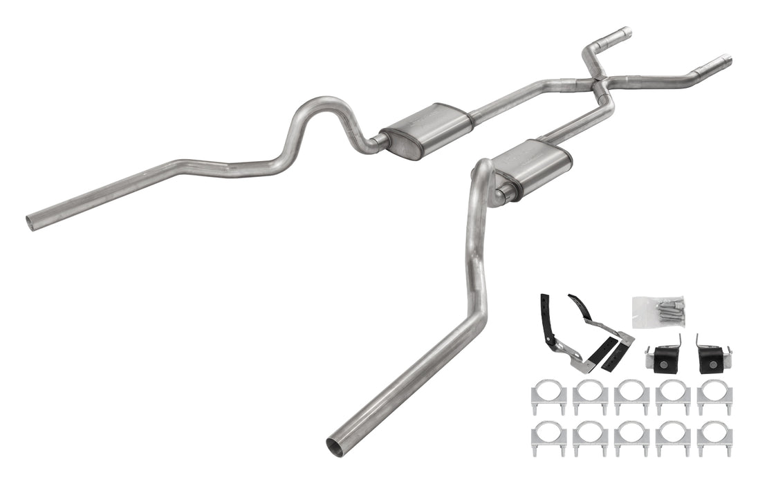 Pypes Performance Exhaust SGA18V 1968-72 Olds 442 Crossmember-Back Valance Exit Xpipe Violator Muffler SGA18V - Truck Part Superstore
