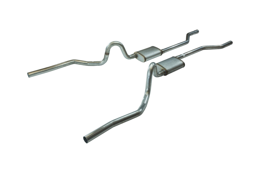 Pypes Performance Exhaust SGA29V Crossmember Back Without X-Pipe Exhaust System 70-71 GTO/68-72 442 Split Rear Dual Exit 2.5 in Intermediate/Tail Pipe Violator Muffler/Hardware Incl Tip Not Incl Natural 409 Stainless Steel Pypes Exhaust - Truck Part Superstore