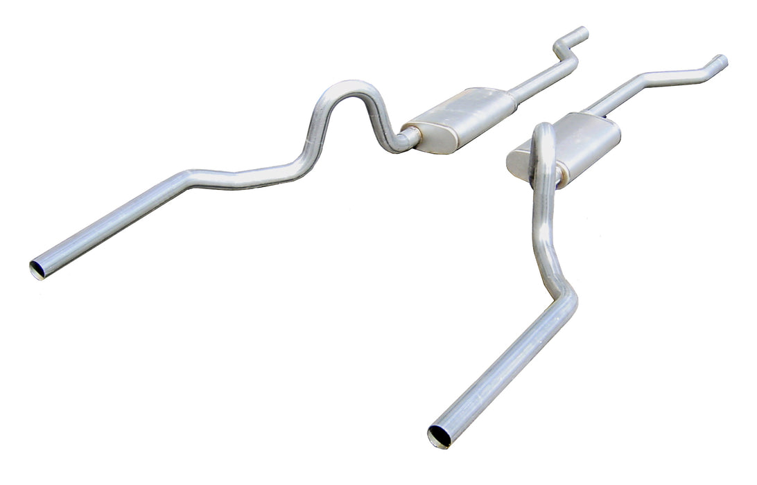 Pypes Performance Exhaust SGA30R30 Crossmember Back Without X-Pipe Exhaust System 64-72 A-Body Split Rear Dual Exit 2.5 in Intermediate/Tail Pipe 18in Race Pro Mufflers/Hardware Incl Tip Not Incl Natural 409 Stainless Pypes Exhaust - Truck Part Superstore