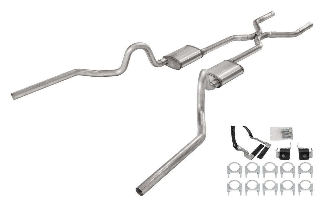 Pypes Performance Exhaust SGA48V 1968-72 Olds 442 Crossmember-Back Valance Exit H pipe Violator Muffler SGA48V - Truck Part Superstore