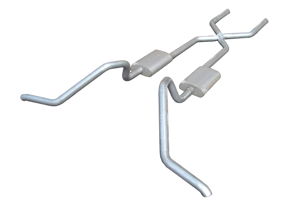 Pypes Performance Exhaust SGB11R Cat Back w/Xchange Exhaust System Split Side Dual Exit 2.5 in Intermediate And Tail Pipe Race Pro Muffler/Hardware Incl Tip Not Incl Natural 409 Stainless Steel Pypes Exhaust - Truck Part Superstore