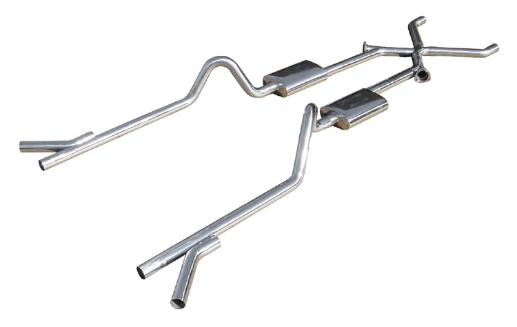 Pypes Performance Exhaust SGC11V Crossmember Back w/Xchange Exhaust System Split Rear Dual Exit 2.5 in Intermediate And Tail Pipe Violator Mufflers/Hardware Incl Tip Not Incl Pypes Exhaust - Truck Part Superstore