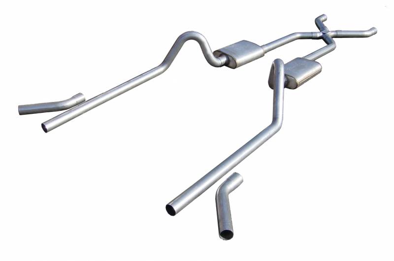 Pypes Performance Exhaust SGC13 Crossmember Back w/X-Pipe Exhaust System 55-57 Split Rear Dual Exit 3 in Intermediate And Tail Pipe No Mufflers/Hardware Incl Tip Not Incl Pypes Exhaust - Truck Part Superstore