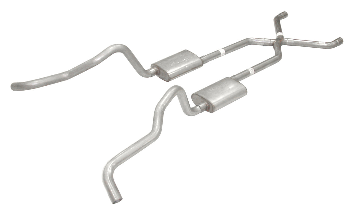 Pypes Performance Exhaust SGC16R Crossmember Back w/X-Pipe Exhaust System 55-57 Chevy Wagon Split Rear Dual Exit 2.5 in Intermediate X-Pipe And Tail Pipe Race Pro Mufflers/Hardware Incl Tip Not Incl Pypes Exhaust - Truck Part Superstore