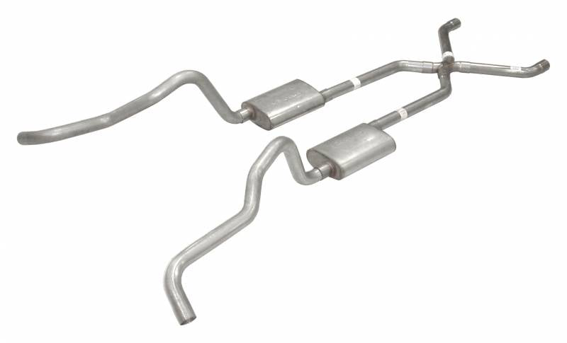 Pypes Performance Exhaust SGC16T Crossmember Back w/X-Pipe Exhaust System 55-57 Chevy Wagon Split Rear Dual Exit 2.5 in Intermediate X-Pipe And Tail Pipe Turbo Pro Mufflers/Hardware Incl Tip Not Incl Pypes Exhaust - Truck Part Superstore