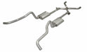 Pypes Performance Exhaust SGC17T Crossmember Back w/X-Pipe Exhaust System 55-57 Tri-Five Chevy Split Rear Dual Exit 2.5 in Intermediate And Tail Pipe Turbo Pro Mufflers/Hardware Incl Tip Not Incl 409 Stainless Steel Pypes Exhaust - Truck Part Superstore