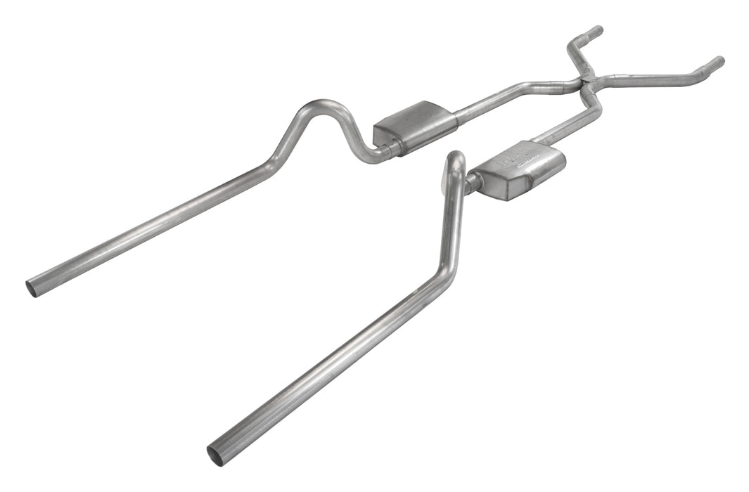 Pypes Performance Exhaust SGC49S Crossmember Back w/H-Pipe Exhaust System 55-57 Split Rear Dual Exit 2.5 in Intermediate And Tail Pipe Street Pro Mufflers/Hardware Incl Tip Not Incl Pypes Exhaust - Truck Part Superstore
