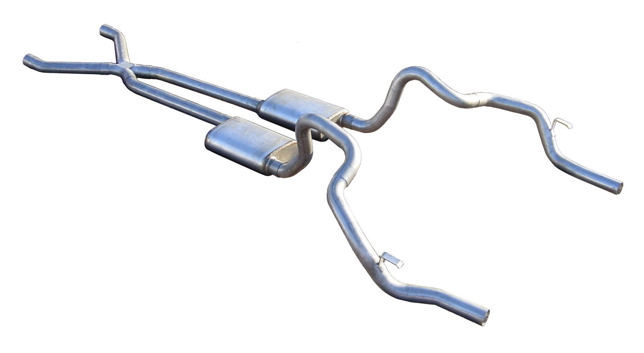 Pypes Performance Exhaust SGF11V Crossmember Back w/X-Pipe Exhaust System 70-74 F-Body Split Rear Dual Exit 2.5 in Intermediate And Tail Pipe Violator Mufflers/Hardware Incl Tip Not Incl Pypes Exhaust - Truck Part Superstore