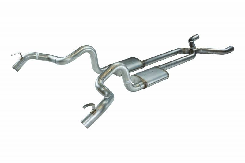 Pypes Performance Exhaust SGF13 Crossmember Back w/X-Pipe Exhaust System 70-74 F-Body Split Rear Dual Quarter Exit 3 in Intermediate And Tail Pipe Hardware Incl Muffler And Tip Not Incl Polished 409 Stainless Pypes Exhaust - Truck Part Superstore