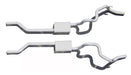 Pypes Performance Exhaust SGF31T Crossmember Back Without X-Pipe Exhaust System Split Rear Dual Exit 2.5 in Intermediate And Tail Pipe Turbo Pro Mufflers/Hardware Incl Tip Not Incl Natural 409 Stainless Pypes Exhaust - Truck Part Superstore