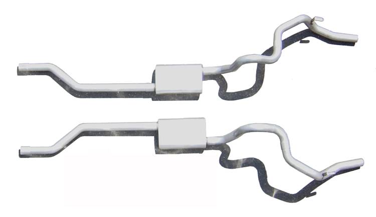 Pypes Performance Exhaust SGF31T Crossmember Back Without X-Pipe Exhaust System Split Rear Dual Exit 2.5 in Intermediate And Tail Pipe Turbo Pro Mufflers/Hardware Incl Tip Not Incl Natural 409 Stainless Pypes Exhaust - Truck Part Superstore