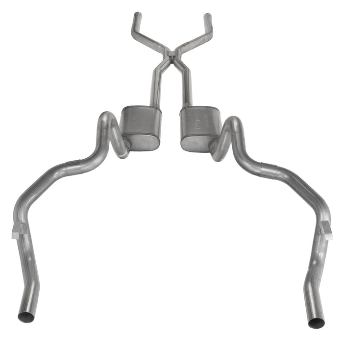 Pypes Performance Exhaust SGF41R Crossmember Back w/H-Pipe Exhaust System 70-74 F-Body Split Rear Dual Exit 2.5 in Intermediate And Tail Pipe Race Pro Mufflers/Hardware Incl Tip Not Incl Pypes Exhaust - Truck Part Superstore