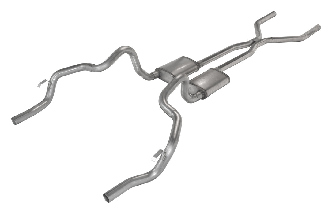 Pypes Performance Exhaust SGF41T Crossmember Back w/H-Pipe Exhaust System 70-74 F-Body Split Rear Dual Exit 2.5 in Intermediate And Tail Pipe Turbo Pro Mufflers/Hardware Incl Tip Not Incl Pypes Exhaust - Truck Part Superstore