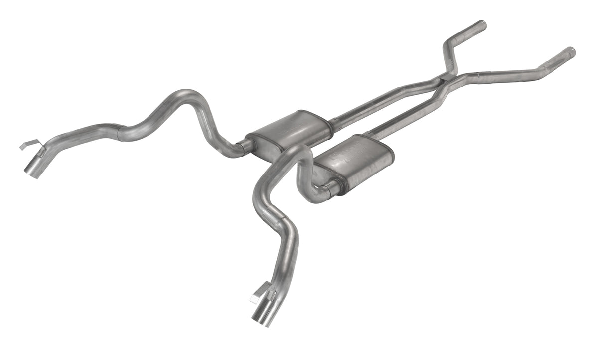 Pypes Performance Exhaust SGF43T Crossmember Back w/H-Pipe Exhaust System 70-74 F-Body Split Rear Dual Quarter Exit 3in Intermediate And Tail Pipe Turbo  Pro Mufflers/Hardware Incl Tip Not Incl Polished 304 Stainless Pypes Exhaust - Truck Part Superstore