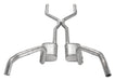 Pypes Performance Exhaust SGF44 Crossmember Back w/H-Pipe Exhaust System 67-69 Split Rear Dual Exit 3 in Intermediate And Tail Pipe Hardware Incl Muffler And Tip Not Incl Natural 409 Stainless Steel Pypes Exhaust - Truck Part Superstore