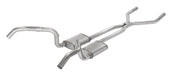 Pypes Performance Exhaust SGF44S Crossmember Back w/H-Pipe Exhaust System 67-69 Split Rear Dual Exit 3 in Intermediate And Tail Pipe Street Pro Mufflers/Hardware Incl Tip Not Incl Natural 409 Stainless Steel Pypes Exhaust - Truck Part Superstore