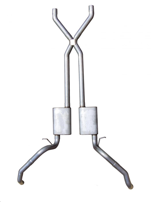 Pypes Performance Exhaust SGF60R Crossmember Back w/X-Pipe Exhaust System 67-69 Split Rear Dual Exit 2.5 in Intermediate Pipe And Tailpipe Race Pro Mufflers/Hardware Incl Tip Not Incl Pypes Exhaust - Truck Part Superstore