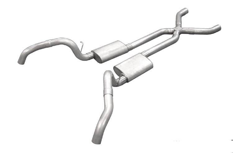 Pypes Performance Exhaust SGF60T Crossmember Back w/X-Pipe Exhaust System 67-69 Split Rear Dual Exit 2.5 in Intermediate Pipe And Tailpipe Turbo Pro Mufflers/Hardware Incl Tip Not Incl Pypes Exhaust - Truck Part Superstore