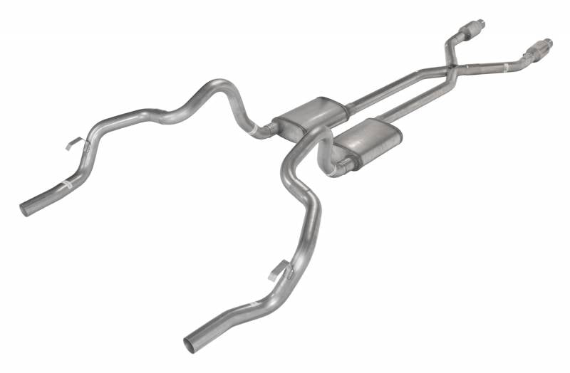 Pypes Performance Exhaust SGF911RE Crossmember Back w/X-Pipe Exhaust System 75-81 F-Body Split Rear Dual Exit 2.5 in Intermediate And Tail Pipe Race Pro Mufflers/Hardware Incl Catalytic Converter Incl Pypes Exhaust - Truck Part Superstore