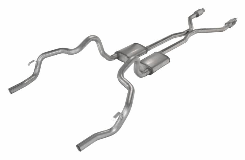 Pypes Performance Exhaust SGF941E Crossmember Back w/H-Pipe Exhaust System 75-81 F-Body Split Rear Dual Exit 2.5 in Intermediate And Tail Pipe Hardware Incl Muffler And Tip Not Incl Catalytic Converter Incl Pypes Exhaust - Truck Part Superstore