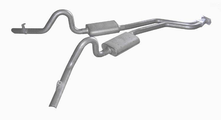 Pypes Performance Exhaust SGG50 Cat Back Exhaust System 78-88 GM G-Body Split Rear Dual Exit 2.5 in Intermediate Pipe And Tailpipe Hardware Incl Muffler And Tip Not Incl Natural 409 Stainless Steel Pypes Exhaust - Truck Part Superstore