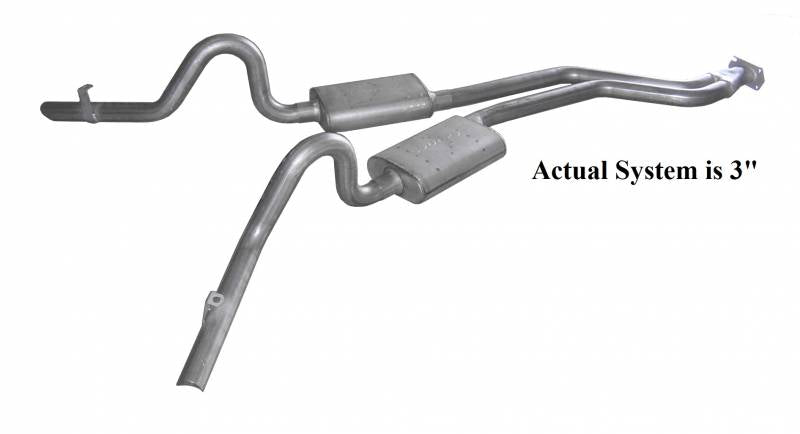 Pypes Performance Exhaust SGG51R Cat Back Exhaust System 78-88 GM G-Body Split Rear Dual Exit 3 in Intermediate Pipe And Tailpipe Race Pro Mufflers/Hardware Incl Tip Not Incl Natural 409 Stainless Steel Pypes Exhaust - Truck Part Superstore