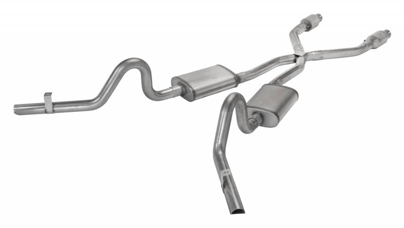 Pypes Performance Exhaust SGG910TE Crossmember Back w/X-Pipe Exhaust System 78-88 GM G-Body Split Rear Dual Exit 2.5 in Intermediate And Tail Pipe Turbo Pro Mufflers/Hardware Incl Tip Not Incl Natural 409 Stainless Steel Catalytic Converter Incl Pype - Truck Part Superstore