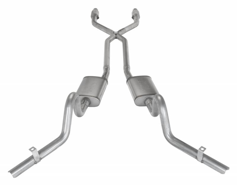 Pypes Performance Exhaust SGG920TE Crossmember Back w/X-Pipe Exhaust System 78-88 EL Camino Exc SS Split Rear Dual Exit 2.5 in Intermediate And Tail Pipe Turbo Pro Muffler/Hardware Incl Tip Not Incl Catalytic Converter Incl Pypes Exhaust - Truck Part Superstore