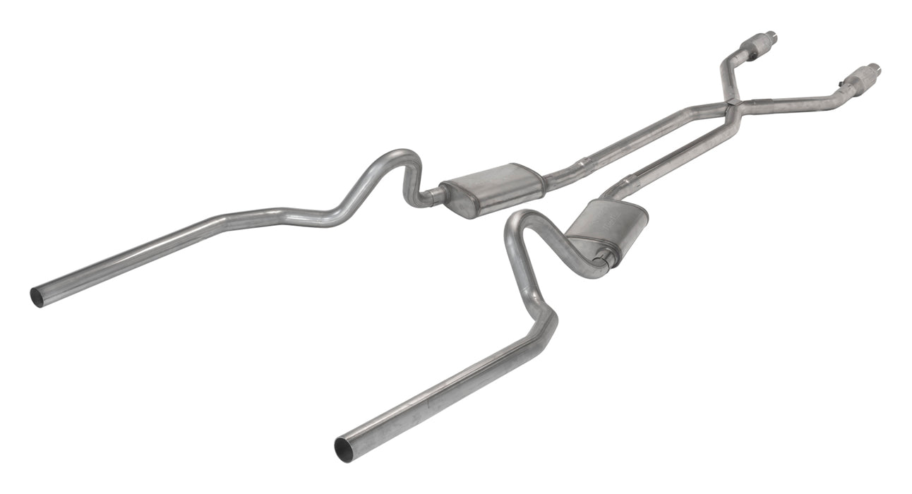 Pypes Performance Exhaust SGG922SE Crossmember Back w/X-Pipe Exhaust System 78-88 El Camino SS Split Rear Dual Exit 2.5 in Intermediate And Stainless Steel Tail Pipe Street Pro Muffler/Hardware Incl Tip Not Incl Catalytic Converter Incl Pypes Exhaust - Truck Part Superstore