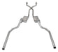 Pypes Performance Exhaust SGG942E Crossmember Back w/H-Pipe Exhaust System 78-88 El Camino SS Split Rear Dual Exit 2.5 in Intermediate And Stainless Steel Tail Pipe Muffler And Tip Not Incl Natural Finish 409 Stainless Steel Catalytic Converter Incl - Truck Part Superstore