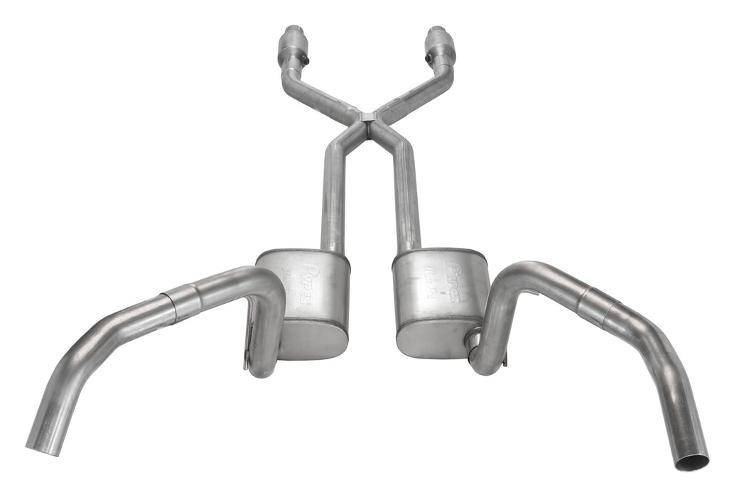 Pypes Performance Exhaust SGN975RE Crossmember Back w/X-Pipe Exhaust System 75-79 Nova Split Rear Dual Exit 2.5 in Intermediate And Tail Pipe Race Pro Muffler/Hardware Incl Tip Not Incl Catalytic Converter Incl Pypes Exhaust - Truck Part Superstore