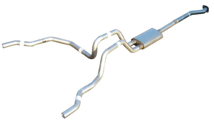Pypes Performance Exhaust SGT22V Violator Series Cat Back Exhaust System 99-06 GM 1500 Split Rear Dual Exit 2.5 in Intermediate And 3 in Tail Pipe Violator Muffler/Hardware/3.5 in Polished Tips Incl Pypes Exhaust - Truck Part Superstore