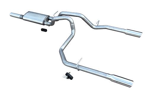 Pypes Performance Exhaust SGT30V Violator Series Cat Back Exhaust System 10-22 GM 1500 62 Liter Split Rear Dual Exit 3 in Intermediate And 2.5 in Tail Pipe Violator Muffler/Hardware/3.5 in Polished Tips Incl Pypes Exhaust - Truck Part Superstore