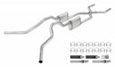 Pypes Performance Exhaust SGT76T Crossmember Back W/ H-Pipe Exhaust System 63-66 GM Truck Split Side Dual Exit 2.5 Inch Intermediate And Tailpipe Hardware Incl Turbo Pro Muffler Incl And Tip Not Incl Stainless Steel Pypes Exhaust - Truck Part Superstore